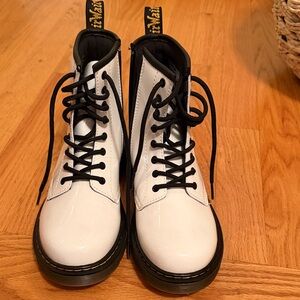 Dr. Martens Kids White and Black Boots